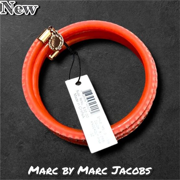 NEW NWT Marc by Marc Jacobs Wrap Bracelet – Knockout Pink with Crystals - Picture 3 of 5